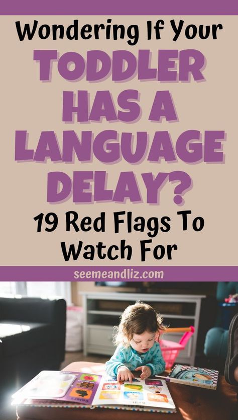 Toddler language development milestones vary from child to child. However, there are certain skills your child should have when it comes to speech and language development. If you are concerned about your toddlers speech and language development be sure to read about these 19 red flags that may indicate there is a problem. Toddler Development, Child Development, Parenting Tips, Delayed Speech Toddlers, Toddler Speech, Parenting Toddlers, Toddler Language Development, Toddler Speech Activities, Developmental Milestones