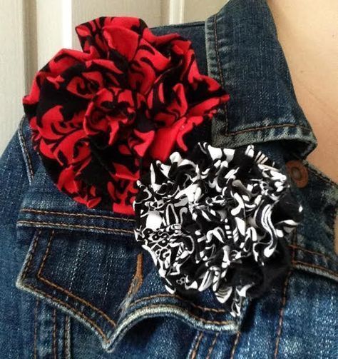 Oh Sew Easy 10 Minute Fabric Flower Tutorial No Sewing Machine Required on jacket Artesanato, Diy Fabric, Making Fabric Flowers, Fabric Flower Tutorial, Fabric Flowers Diy, Fabric Crafts, Manualidades, Fabric, Handmade Home