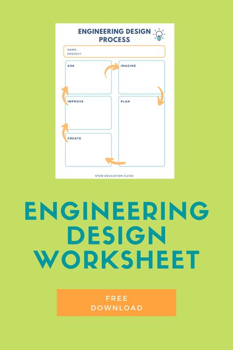 Free download of our engineering design worksheet Education, Worksheets, Design, Engineering Design Process, Management, Education Guide, Engineering Design, Engineering, Design Student