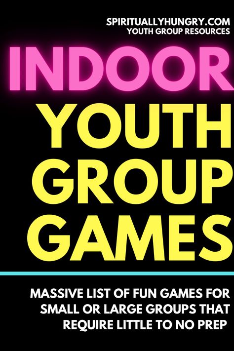 Confirmation, Indoor Youth Group Games, Indoor Group Games, Youth Group Games Indoor, Youth Group Games, Fun Youth Group Games, Group Games For Kids, Large Group Games, Youth Group Activities