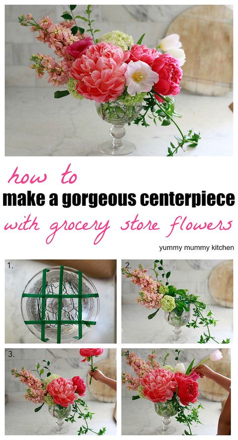 how to make a beautiful floral arrangement with grocery store flowers Bouquets, Floral Arrangements, Floral, Wedding Centrepieces, Garden Types, Flower Arrangements Center Pieces, Flower Centerpieces, Floral Centerpieces, Floral Arrangements Diy
