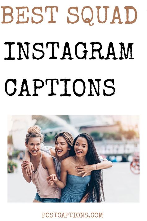 We have rounded up 85 excellent squad captions to ensure your post stands out among all the rest! Squad Instagram captions| Girl squad captions| Captions for group pics| Group captions for friends| Funny group captions| Friends captions for Instagram Friends, Instagram, Friends Meet Up Caption, Sassy Instagram Captions, Squad Goals Quotes, Instagram Captions, Group Captions, Caption For Friends Group, Caption For Group Photo