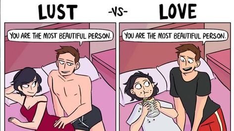 Love Vs. Lust - http://themindsjournal.com/love-vs-lust/ Instagram, Humour, Funny Relationship Ecards, Relationship Memes, Funny Relationship, Funny Couples Memes, Funny Love, Funny Memes About Girls, Relationship Cartoons