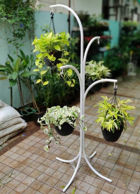Falak Handicrafts Presents Iron Indoor/Outdoor Flower Pot/Plant Stand for Home Garden or Balcony Decor || 45 INCH ||: Amazon.in: Home & Kitchen Gardening, Plant Stands Outdoor, Outdoor Plant Stands, Outdoor Metal Plant Stands, Plant Stand Indoor, Hanging Flower Pots, Metal Plant Stand, Plant Decor Indoor, Hanging Plants