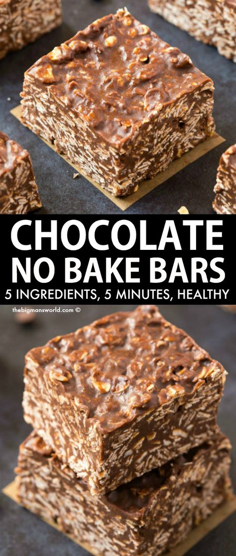 Brownies, Biscuits, Cake, Thermomix, No Bake Oatmeal Bars, Healthy Chocolate Bars, Healthy Chocolate Desserts, No Bake Snacks, No Bake Recipes
