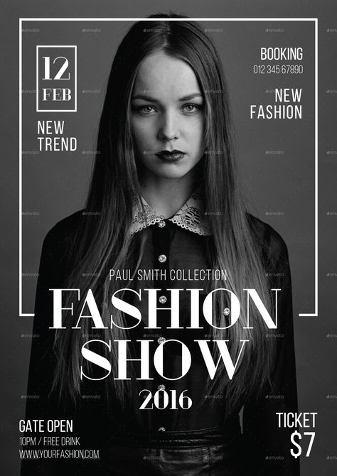 Fashion Show Flyer | GraphicRiver                                                                                                                                                                                 More Fashion Show Poster, Fashion Magazine, Fashion Poster Design, Magazine Design, Magazine Design Cover, Fashion Graphic Design, Magazine Layout Design, Fashion Graphic, Magazine Cover Design