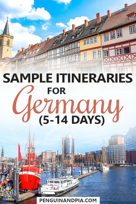 Thinking about planning a Germany trip? In this guide, we share various Germany itineraries for 5 - 14 days through different parts of the country! #germany #travelitineraries Travel Guides, Yoga, Europe Itineraries, Travel Itinerary, Germany Travel Guide, Itinerary, Travel Europe, Travel Guide, Germany Travel Destinations