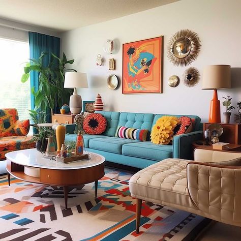 How to Create the Perfect Mid Century Modern Living Room • 333+ Images • [ArtFacade] Decoration, Living Room Designs, Mid Century Modern Living Room Decor, Modern Retro Living Room, Eclectic Modern Living Room, Eclectic Living Room, Boho Mid Century Modern Living Room, Mid Century Eclectic Living Room, Midcentury Modern Living Room