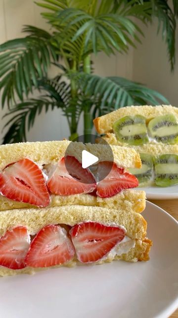 Brittany Williams on Instagram: "🍓🥝Japanese Fruit Sando - two slices of milk bread, layered with whipped cream and fruit. ⁣
⁣
When I first saw these Japanese sandwiches I was blown away with how beautiful they are and had to make one😍They are traditionally made on Japanese milk bread. I wasn’t able to find any in store so I made the sandwiches with sliced brioche.⁣
⁣
You can use a traditional whipped cream, I made a coconut whipped cream for these and it only takes 3 ingredients and is sugar free! Whisk together the coconut cream, monk fruit and vanilla until fluffy. These sandwiches taste like cake 🍰 Perfect for dessert😋 ⁣
⁣
Ingredients:⁣
⁣
• Milk bread or similar bread of choice⁣
• Whipped cream ( store bought or whisk together the cream, sweetener of choice and vanilla until fluffy Cake, Instagram, Fruit, Dessert, Desserts, Brioche, Sandwiches, Japanese Milk Bread, Fruit Sandwich