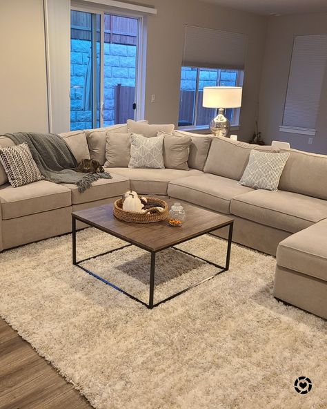 Interior, Rugs For Living Room, Beige Sofa Living Room, Beige Living Rooms, Living Room Sofa Design, Living Room Sofa, Sofa Design, Beige Dining Room, Cozy Living Rooms