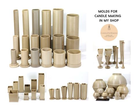 Cylindrical molds for candles, Pillar candle mold Diy, Molde, Candle Making Molds, Candle Making Supplies, Soy Candle Making, Plastic Candle Molds, Candle Molds, Candle Molds Diy, Candle Making