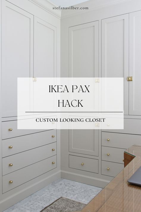 Build In Wardrobe, Ikea Lommarp Hack, Scullery Ideas, Coat Closet Makeover, Walk In Closet Ikea, Ikea Wardrobe Hack, Ikea Closet Hack, Pantry Closet Design, Diy Closet System