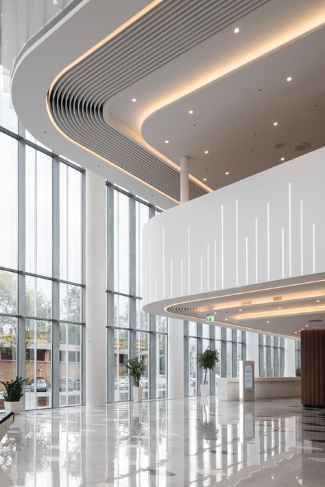Architecture, Lobby Ceiling Design Modern, Lobby Ceiling Design, Modern Lobby Design, Lobby Ceiling, Lobby Design, Architecture Ceiling Design, Modern Lobby, Contemporary Architecture Residential