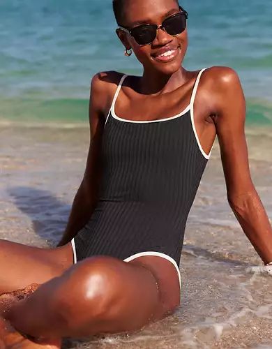 Women's One Piece Swimsuits & Bathing Suits | Aerie Summer, Women's One Piece Swimsuits, Aerie Swimwear, Affordable Swimwear, Summer Swim Suits, Modest Swimwear, Modest Bathing Suit