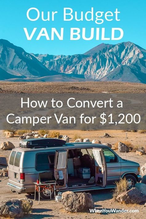 Budget Van Build - Don't spend a ton of money on a van build! Here are some money saving tips on how to convert a DIY camper van cheaply. Trips, Camping Hacks, Campervan, Van, Caravan, Camping, Camper, Camper Van Conversion Diy, Camper Conversion