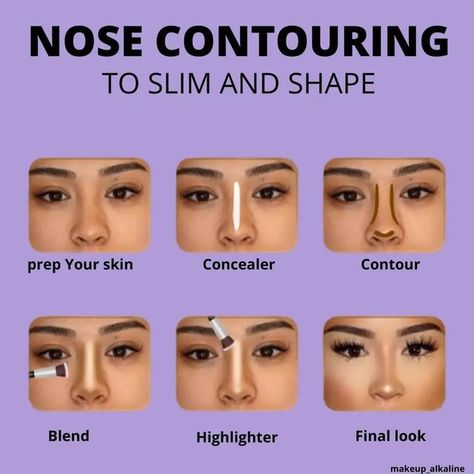 Concealer, Face Contouring, Contour Makeup, Face Contouring Makeup, Makeup Artist Tips, Nose Contouring, Makeup Help, Face Makeup Tips, Makeup Face Charts