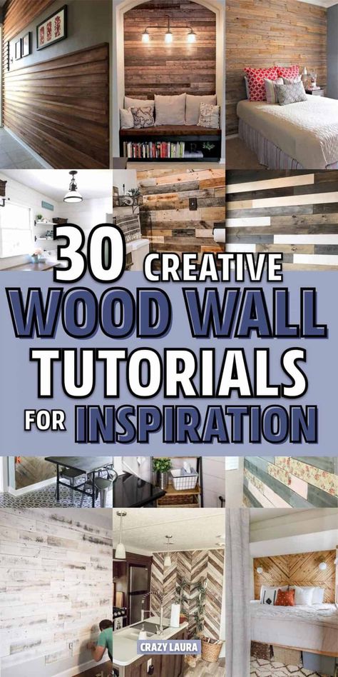Want to build your own wooden accent wall and need some tutorials for help?? Check out this list of 30 awesome examples to get started! Inspiration, Minnesota, Decoration, Reclaimed Wood Wall Bedroom, Diy Feature Wall Ideas, Reclaimed Wood Feature Wall, Reclaimed Wood Accent Wall, Wood Shiplap Wall, Diy Wood Wall Decor