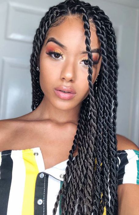 25 Tribal Braids That are So Hot Right Now - The Trend Spotter Plait Styles, Braided Hairstyles, Braid Styles, Senegalese Twist Braids, Twist Braid Hairstyles, Braided Hairstyles For Black Women, Twist Braids, Senegalese Twist Hairstyles, Box Braids Hairstyles