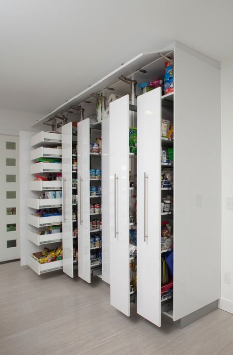 White Pantry Cabinet Most Functional Part Of The Kitchen Garages, Pantry Storage, Pantry Cabinet, Kitchen Pantry Storage, Pantry Design, Kitchen Storage Solutions, Kitchen Pantry Design, Kitchen Pantry, Kitchen Pantry Cabinets