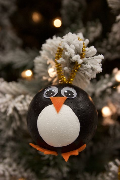 Diy, Crafts, Diy Penguin Ornament, Diy Penguin Crafts, Penguin Christmas Ornaments, Ornaments Diy Kids, Penguin Ornaments, Christmas Ornaments Diy Kids, Christmas Crafts For Kids