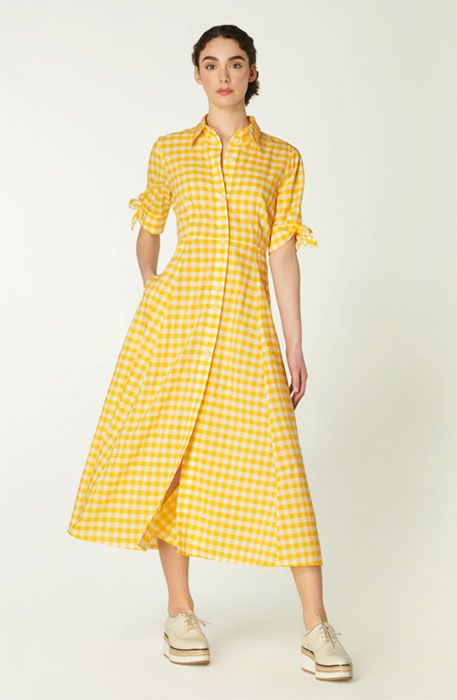 32 best gingham print dresses for spring 2021: The trend that's hot for summer | HELLO! Spring Outfits, Inspiration, Cotton Blends Dress, Cotton Blend, Green Gingham Dress, Gingham Dress, Cotton Shirt Dress, Cotton, Gingham Print