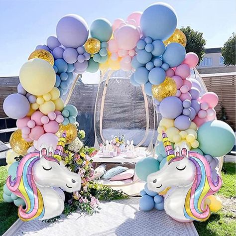 Decoration, Girl Birthday Themes, Ballon, Deko, Unicorn Birthday, Birthday Balloons, Birthday Decorations, Unicorno, Simple Birthday Decorations