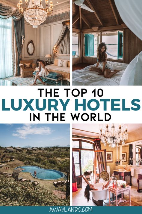 After traveling the world for the last few years, these are the top 10 luxury hotels in the world to add to your bucket list. Click here for all the details and inspiration! #travel #luxurytravel #luxuryhotels #luxurylifestyle | best luxury hotels in the world | luxury hotels interior | luxury hotels Europe | luxury hotels beach | luxury hotels city | luxury hotels around the world | luxury travel destinations | luxury travel lifestyle | luxury travel hotel | luxury travel beautiful places Epic Vacations, Hotels Interior, City Luxury, Luxury Hotels Interior, Beach Luxury, Amazing Hotels, Luxury Lifestyle Travel, Couples Travel, Hotel Luxury
