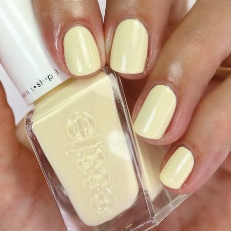 @gopolished shared a photo on Instagram: “{Atelier At the Bay} from the ✨new✨Essie Gel Couture Sunset Soirée Collection. It’s the pale yellow we have been waiting for @Essie to…” • Jul 6, 2020 at 2:55pm UTC Instagram, Essie Gel, Essie Gel Couture, Essie Nail Polish, Essie, Essie Gel Couture Colors, Summer Gel Nails, Uñas, Essie Nail Polish Colors