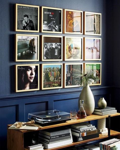 These 11 Music Rooms Are Nothing Short of Inspiring | Hunker Home, Studio, Living Room, Record Room, Home Music Rooms, Family Room, Inredning, Sweet Home, Vinyl Room