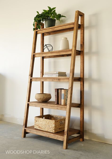 Home Décor, Ladder Bookshelf Decor, Ladder Bookshelf Diy, Ladder Bookshelf, Ladder Shelf Decor, Diy Ladder Bookshelf, Shelf Furniture, Ladder Bookcase, Ladder Shelf Diy