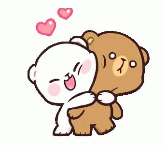 Milk And Mocha Hugs GIF - MilkAndMocha Hugs BearCouple GIFs Kawaii, Humour, Cute Cat Gif, Cute Cartoon, Cute Cartoon Images, Cute Hug, Cute Gif, Cute Bears, Cute Couple Cartoon