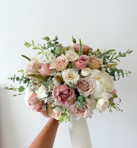 Floral, Spring Wedding Bouquets Peonies, Dusty Rose Wedding, Blush Rose Bouquet, Pink Peony Bouquet Wedding, Dusty Rose, Dusty Pink Weddings, Blush Pink Bouquet Wedding, Spring Wedding Flowers