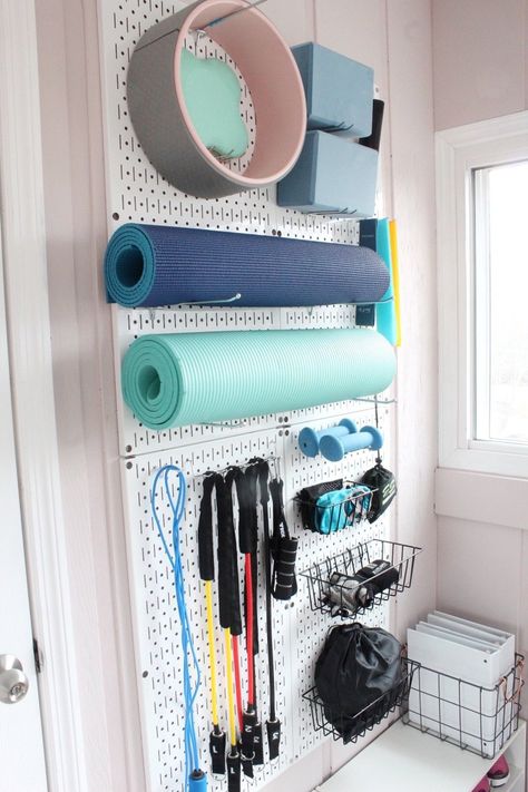 Set Up A Small Home Gym On A Budget - Organized-ish by Lela Burris Inspiration, Metal, Garages, Design, Gym, Layout, Home, Storage Ideas, Interior