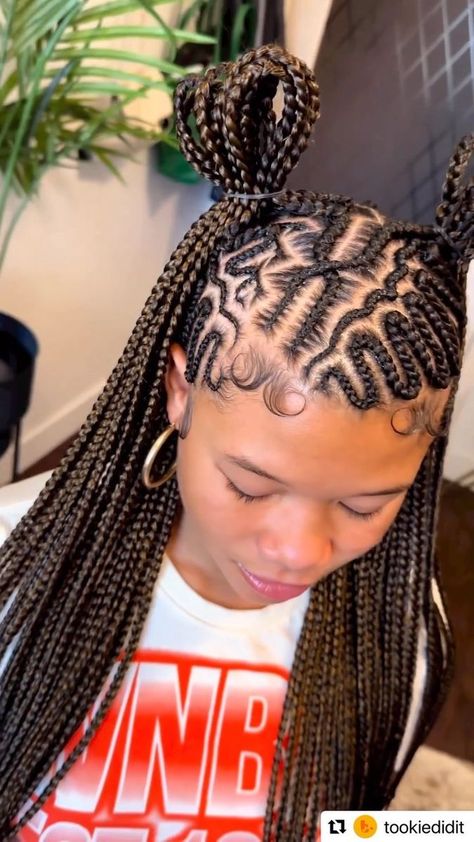 Los Angeles, CA @tookiedidit #HairCrush | Hair & Barber Crushes Protective Hairstyles Braids, Locs, Box Braids Hairstyles For Black Women, Feed In Braids Hairstyles, Braided Hairstyles For Black Women Cornrows, Protective Style Braids, Braids For Black Hair, Box Braids Hairstyles, Natural Hair Braids