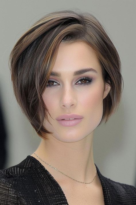 Sharp and chic short asymmetrical bob adding a modern twist to conventional styles, perfect for a bold look Latest Hairstyles, Hair Cuts, Angled Bob, Hot Haircuts, Asymmetrical Bob, Short Asymmetrical Haircut, Asymmetrical Bob Short, Asymmetrical, Unconventional