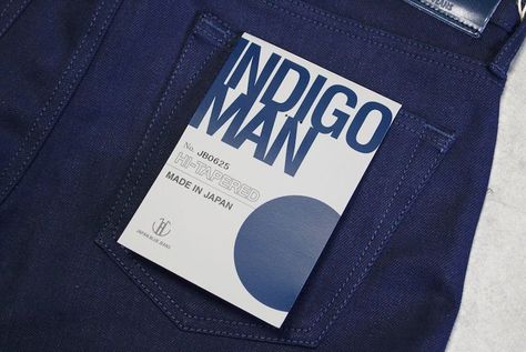 The latest from Japan Blue Jeans - http://hddls.co/japan-blue-indigo-man Packaging, Mac, Denim Pocket, Jeans Logo, Denim Branding, Clothing Labels, Clothing Tags, Design Kaos, Jeans Brands
