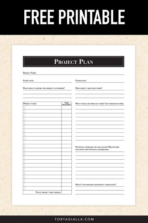 Project Planning Template Printable | tortagialla Coaching, Organisation, Project Management Templates, Project Planning Template, Project Planner Template, Project Planner, Work Plans, Project Plans, Business Planner