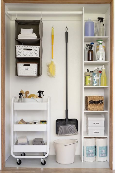 Organisation, Organize Cleaning Supplies, Organizing Cleaning Supplies, Cleaning Supply Organization, Storing Cleaning Supplies, Organized Laundry Rooms, Cleaning Supply Storage, Laundry Organization, Clean Organized House