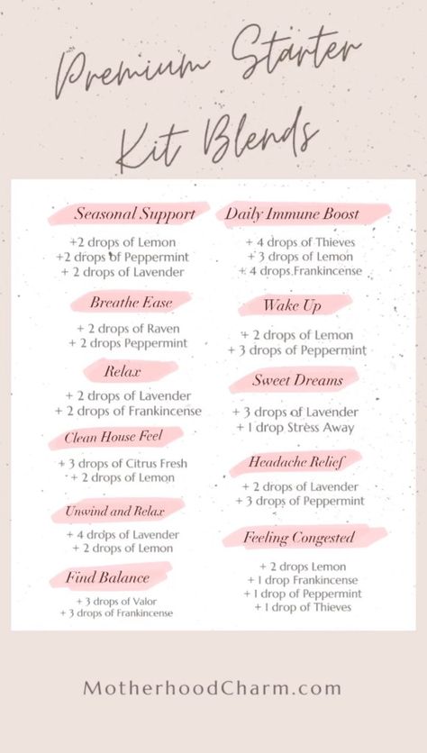 10 blends to try with your Young Living Premium Starter Kit Oils – Motherhood Charm Essential Oil Blends, Perfume, Essential Oils, Essential Oil Starter Kit, Essential Oils Guide, Young Living Essential Oils, Essential Oil Combinations, Young Living Essential Oil Diffuser, Essential Oil Blends Recipes