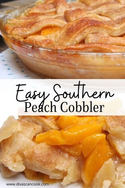 Fruit, Ideas, Thanksgiving, Dessert, Cake, Pie, Quiche, Pudding, Easy Southern Peach Cobbler Recipe