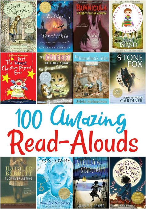 Looking for a new read aloud book for your classroom or homeschool? Don't miss this list of 100 amazing read-alouds for kids of all ages! #homeschooling #readaloudrevival #chapterbooks #reading #kidlit #chapterbooks Reading, Read Aloud Revival, Read Aloud Books, Read Aloud Chapter Books, Read Aloud, Homeschool Reading, Teaching Reading, Homeschool Books, Books For Boys