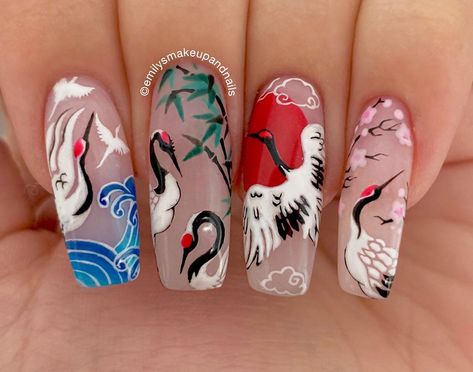 Japanese Nail Design, Japanese Nail Art, Design, Nail Art Designs, Japan Nail Art, Japan Nail, Nailart, Cute Nails, Floral Nail Art