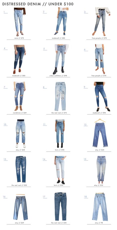 Jeans, Distressed Jeans, Denim Hacks, Jean Top Outfits, Distressed Denim, Denim Fashion, Jeans Outfit Casual, Denim Style, Jean