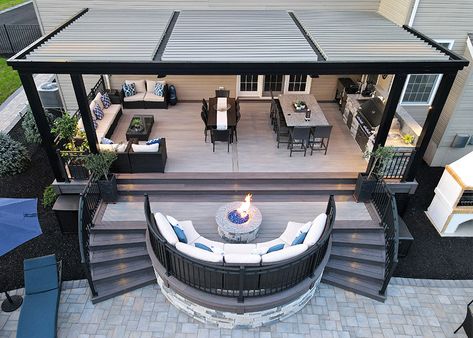 Wolf PRO Sean McAleer on Creating The Perfect Outdoor Deck Space Deck With Pergola, Louvered Pergola, Deck Designs Backyard, Decks Backyard, Outdoor Deck, Backyard Deck, Deck Design, Patio Deck Designs, Backyard Renovations