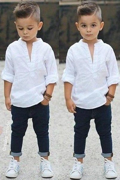 Sliding into fall with some denim on denim. Boy Outfits, Kids Boy Hairstyles, Baby Boy Hairstyles, Baby Boy Haircuts, Boy Haircuts, Gaya Rambut, Toddler Haircut Boy, Baby Haircut