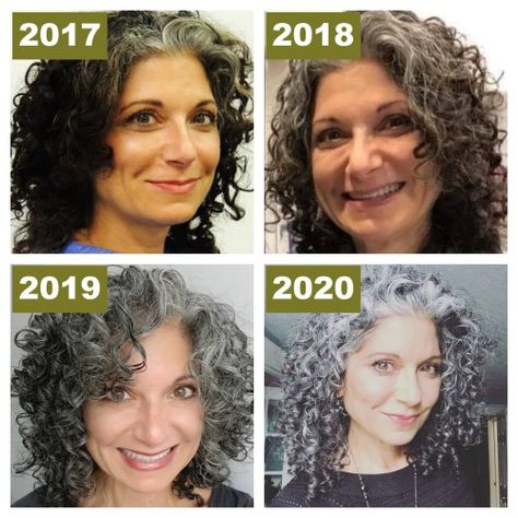 8 Tips for Women with Gray Curly Hair to Embrace Its Natural Color and Texture Transition To Gray Hair, Gray Hair Growing Out, Blending Gray Hair, Grey Hair Transformation, Natural Gray Hair, Grey Curly Hair, Grey Hair Over 50, Grey Hair Inspiration, Long Gray Hair