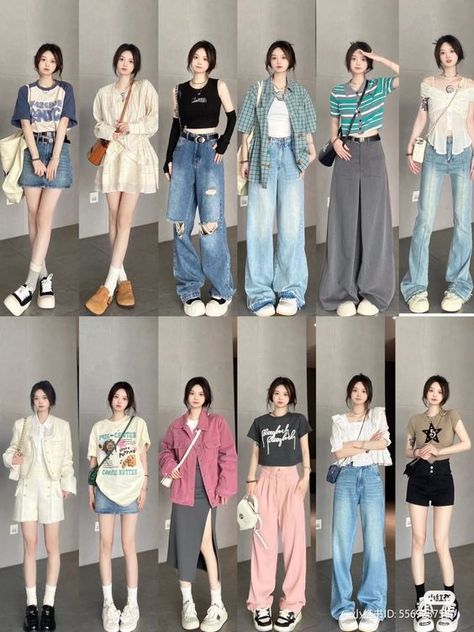 Outfits, Korean Outfits, Mode Wanita, Korean Ootd, Korea Style Fashion, Korean Casual Outfits, Ootd Korean Style, Korea, Korean Fashion Summer