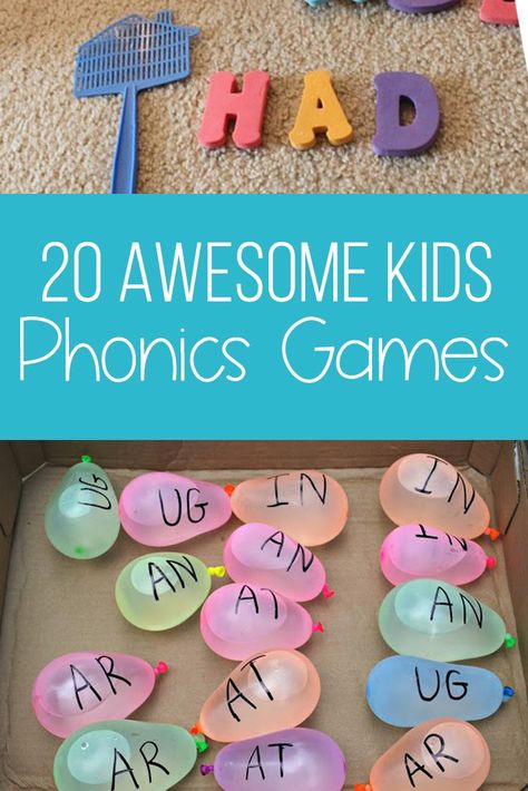 Kids Phonics Games make learning how to read easy and fun! Check out this huge list of some of our favorite phonics games for kids. Learning, Play, Teaching, Phonics, Phonics Games For Kids, Kids Phonics, Phonics Games, Teaching Kids, Activities