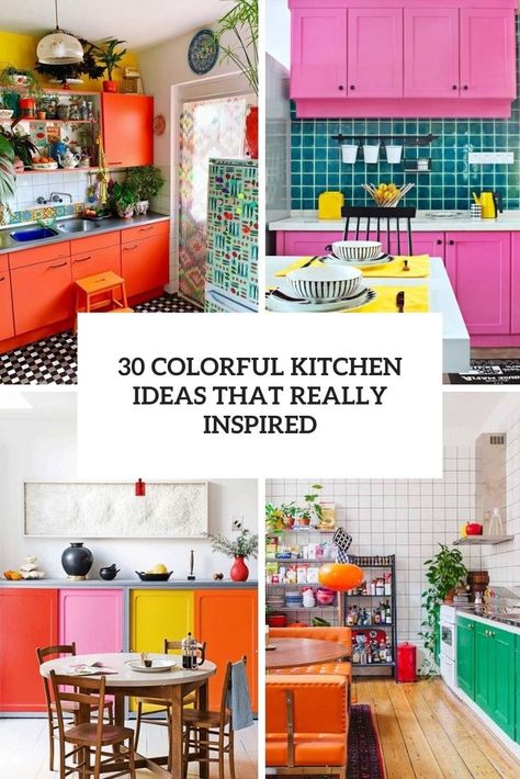 colorful kitchen ideas that really inspire cover Neon, Vintage, Ikea, Inspiration, Decoration, Retro, Kitchenette, Diy, Design