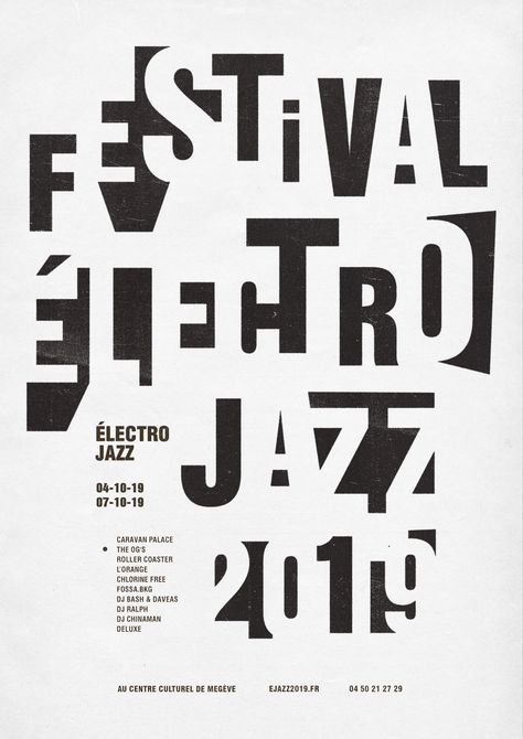 7 Typographic Posters  Fictive / Academic Project - Custom typographic experiments of a Electro-Jazz Festival  Typography, Poster, Graphic Design, Art, Layout, Editorial, Design, Artistic, Creative, Typo, Inspirational, Fesitval, Electro, Jazz, Music, Artistic, Creative, Type, Letters Web Design, Jazz, Graphic Design Posters, Graphic Design Posters Layout, Graphic Design Typography Poster, Typographic Poster Design, Music Poster Design, Graphic Design Inspiration Poster, Creative Poster Design